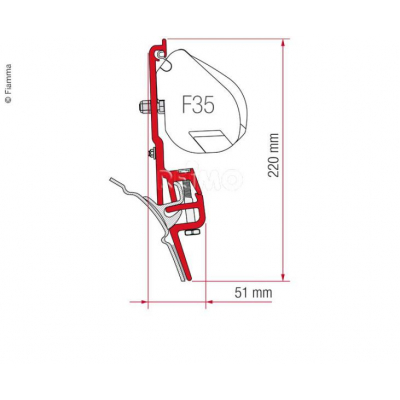 ADAPTER MARKIZY F35 DO VW T4 Z RYNNĄ