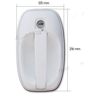 KLAMKA ZEWNĘTRZNA  ELIPSA  BIAŁY  ZADI