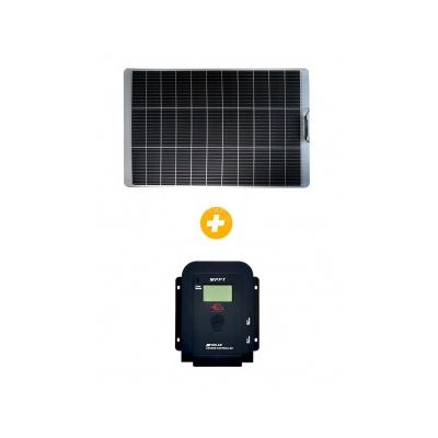 PANEL SOLARNY ELASTYCZNY 140W EZA Z REGULATOREM MPPT LCD 10A  ZESTAW