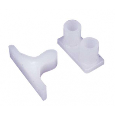ZAMKNIĘCIE SZAFEK PLASTIK  BIAŁE  2 SZT.