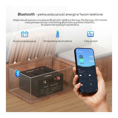AKUMULATOR RENOGY LiFePO4 12V 500Ah Pro Smart Bluetooth i funkcja samonagrzewania
